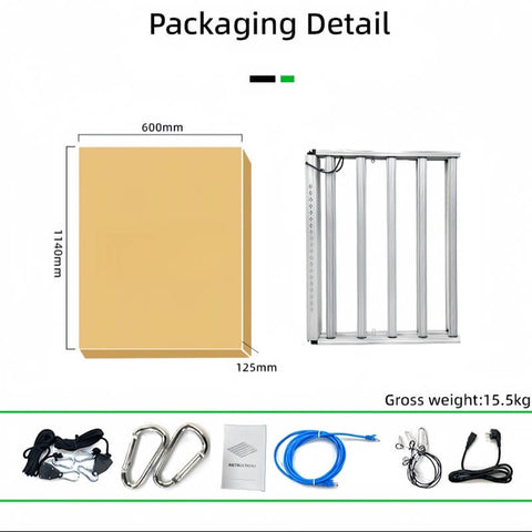 Foldable 1000W Single channel Dimming LED grow light for 4*4(ft)