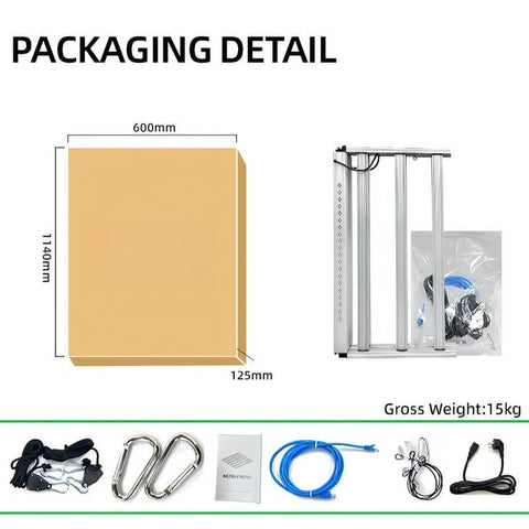 640W+100W(UV )Foldable Grow Light Dual Channel Dimming 4*4（ft)