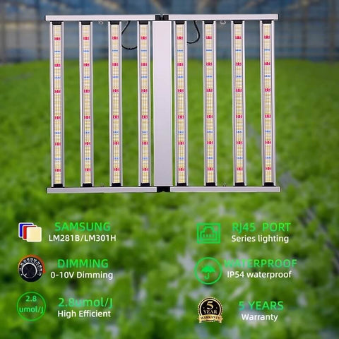 Foldable 800W Single channel Dimming LED grow light for 4*4(ft)