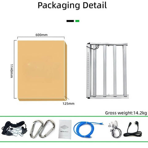 Foldable 800W Single channel Dimming LED grow light for 4*4(ft)