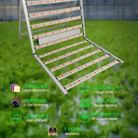 Foldable 1500W Single channel Dimming LED grow light for 4*8(ft)