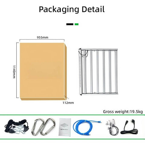 Foldable 1200W Single channel Dimming LED grow light for 4*6(ft)