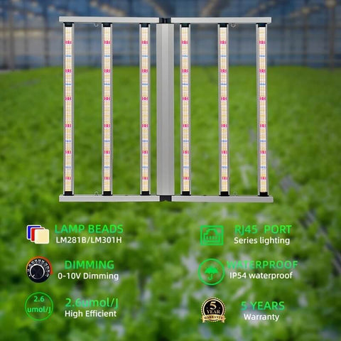 Foldable 640W Single channel Dimming LED grow light for 4*4(ft)