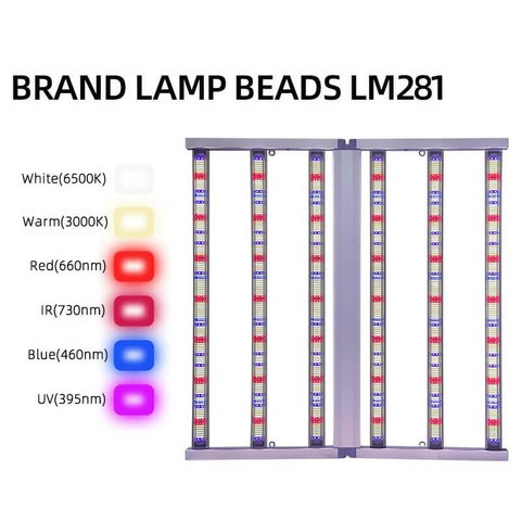 640W+100W(UV )Foldable Grow Light Dual Channel Dimming 4*4（ft)