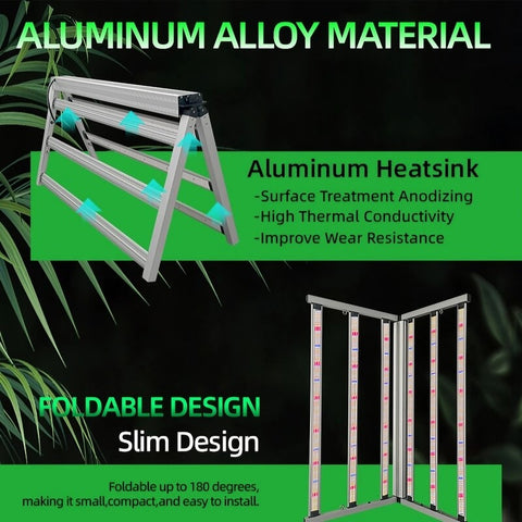 Foldable 800W Single channel Dimming LED grow light for 4*4(ft)