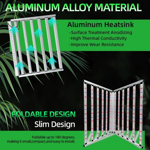 Foldable 1200W Single channel Dimming LED grow light for 4*6(ft)