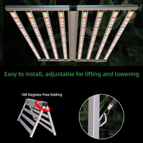 800W+100W(UV) Foldable Grow Light Dual Channel Dimming 4*4(ft)