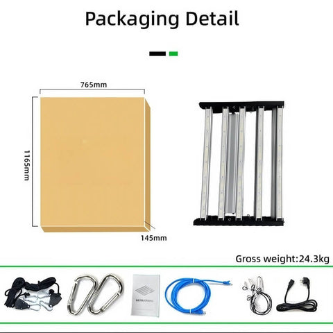 Foldable 1500W Single channel Dimming LED grow light for 4*8(ft)