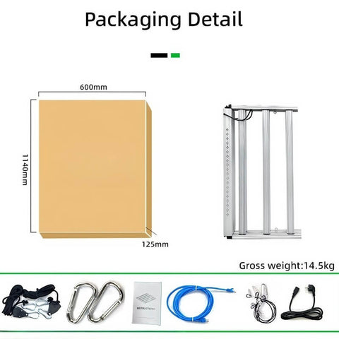 Foldable 640W Single channel Dimming LED grow light for 4*4(ft)